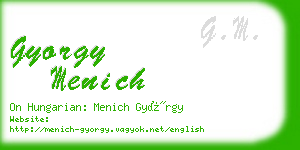 gyorgy menich business card